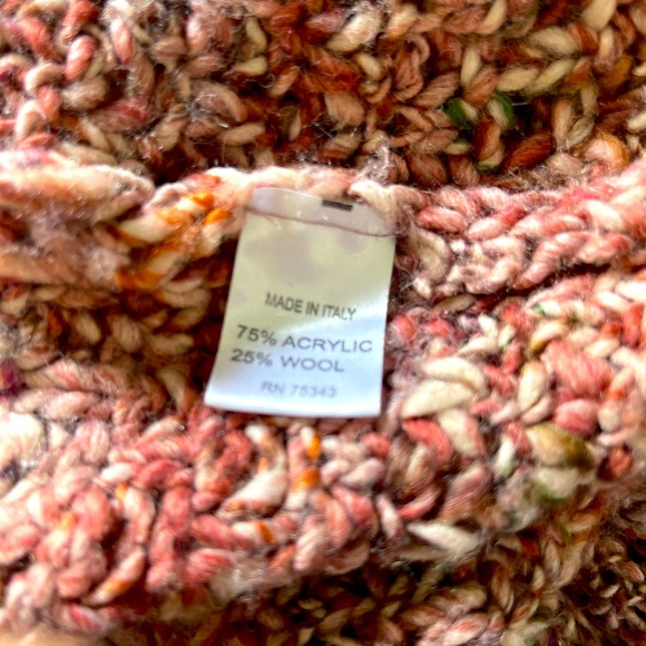 Anthropologie Elsamanda Cowl Neck Loose Knit Pink Wool Blend Sweater - Picture 5 of 7